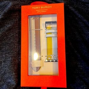 Tory Burch Apple Watch bands. Brand new, factory sealed. 38mm/40mm leather.